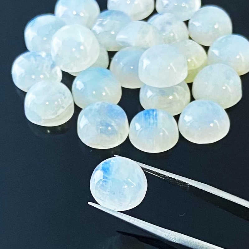 126.25 Carat Rainbow Moonstone 11mm Smooth Round Shape A Grade Cabochons Parcel - Total 23 Pcs.