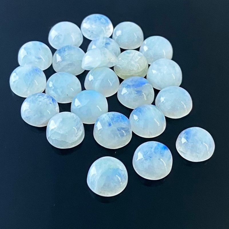 126.25 Carat Rainbow Moonstone 11mm Smooth Round Shape A Grade Cabochons Parcel - Total 23 Pcs.