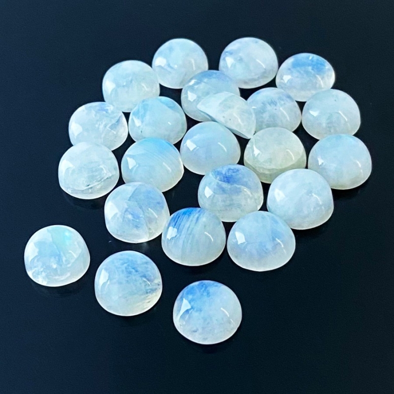 126.25 Carat Rainbow Moonstone 11mm Smooth Round Shape A Grade Cabochons Parcel - Total 23 Pcs.