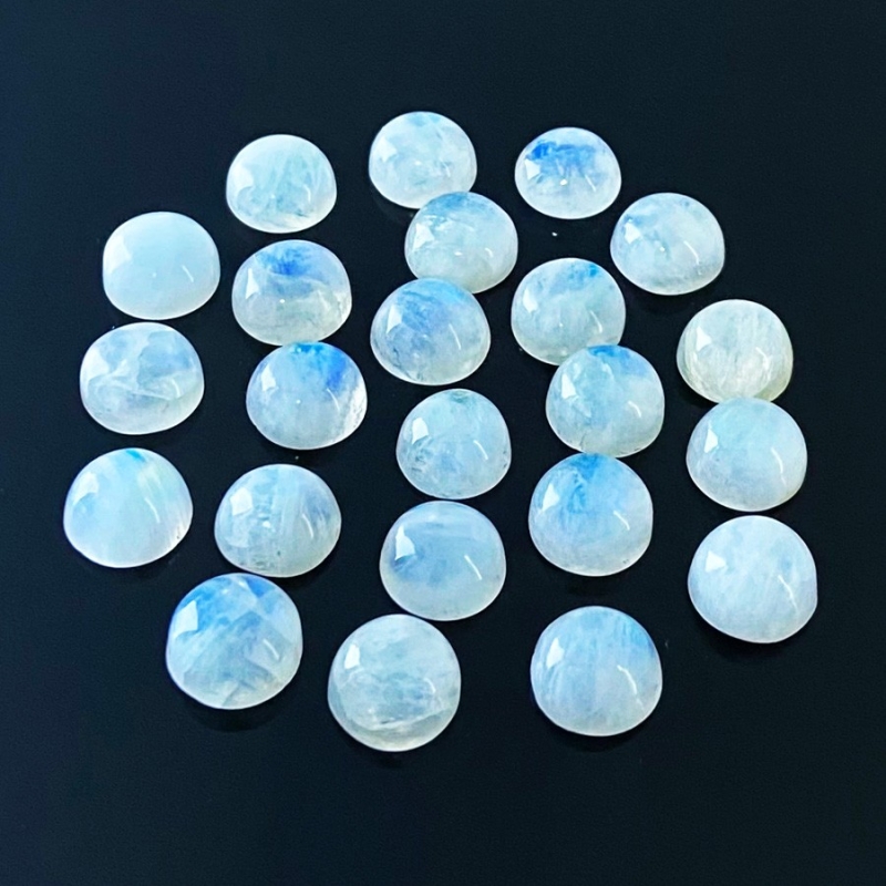 126.25 Carat Rainbow Moonstone 11mm Smooth Round Shape A Grade Cabochons Parcel - Total 23 Pcs.
