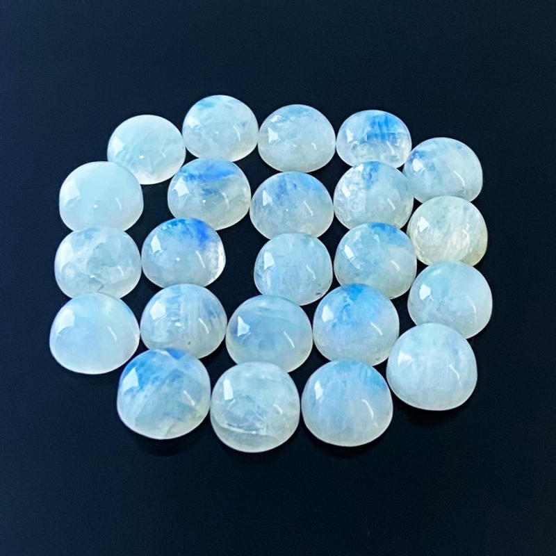 126.25 Carat Rainbow Moonstone 11mm Smooth Round Shape A Grade Cabochons Parcel - Total 23 Pcs.
