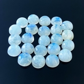 126.25 Carat Rainbow Moonstone 11mm Smooth Round Shape A Grade Cabochons Parcel - Total 23 Pcs.