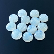 112.50 Carat Rainbow Moonstone 13mm Smooth Round Shape A Grade Cabochons Parcel - Total 13 Pcs.