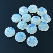 113.30 Carat Rainbow Moonstone 13mm Smooth Round Shape A Grade Cabochons Parcel - Total 13 Pcs.