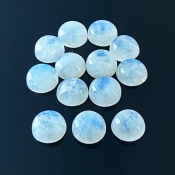 113.30 Carat Rainbow Moonstone 13mm Smooth Round Shape A Grade Cabochons Parcel - Total 13 Pcs.