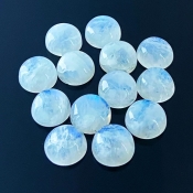 113.30 Carat Rainbow Moonstone 13mm Smooth Round Shape A Grade Cabochons Parcel - Total 13 Pcs.