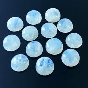 113.30 Carat Rainbow Moonstone 13mm Smooth Round Shape A Grade Cabochons Parcel - Total 13 Pcs.