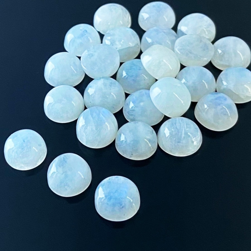 143.75 Carat Rainbow Moonstone 11mm Smooth Round Shape A Grade Cabochons Parcel - Total 25 Pcs.