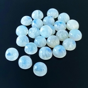 134.35 Carat Rainbow Moonstone 11mm Smooth Round Shape A Grade Cabochons Parcel - Total 24 Pcs.