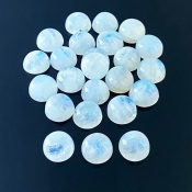 134.35 Carat Rainbow Moonstone 11mm Smooth Round Shape A Grade Cabochons Parcel - Total 24 Pcs.