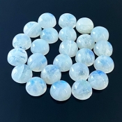 134.35 Carat Rainbow Moonstone 11mm Smooth Round Shape A Grade Cabochons Parcel - Total 24 Pcs.