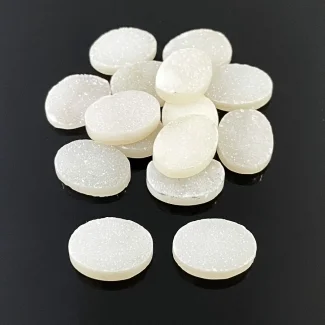 209.90 Carats Drusy Quartz 16x12mm  Oval Shape AA Grade Cabochons Parcel - Total 34 Pcs.