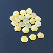 10.60 Carat Ethiopian Opal 6mm Smooth Round Shape A Grade Cabochons Parcel - Total 21 Pcs.