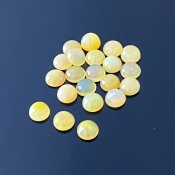 10.60 Carat Ethiopian Opal 6mm Smooth Round Shape A Grade Cabochons Parcel - Total 21 Pcs.
