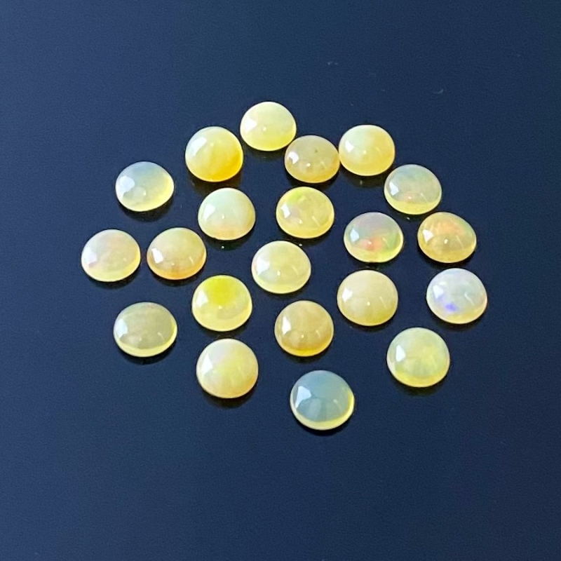 10.60 Carat Ethiopian Opal 6mm Smooth Round Shape A Grade Cabochons Parcel - Total 21 Pcs.