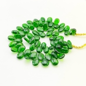 Chrome Diopside 8-9mm Smooth Pear Shape AAA Grade Gemstone Beads Strand - Total 1 Strand of 9 Inch.