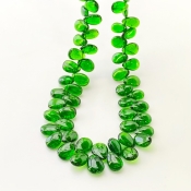 Chrome Diopside 8-9mm Smooth Pear Shape AAA Grade Gemstone Beads Strand - Total 1 Strand of 9 Inch.