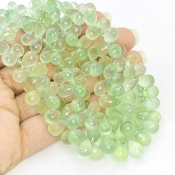 Prehnite 8-12mm Briolette Drop Shape AAA Grade Gemstone Beads Strand - Total 1 Strand of 8 Inch.