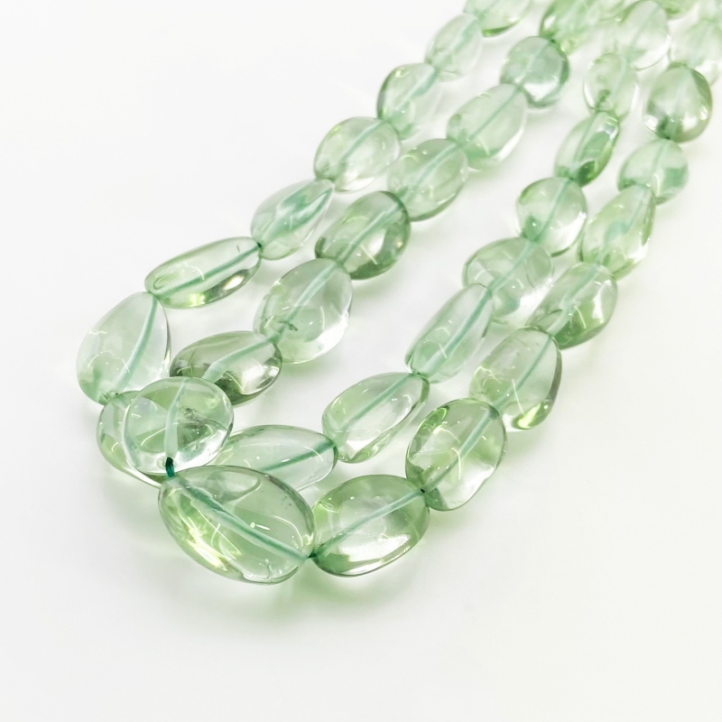 Green Amethyst 14-20mm Smooth Nugget Shape AAA Grade Gemstone Beads Strand - Total 1 Strand of 18 Inch.