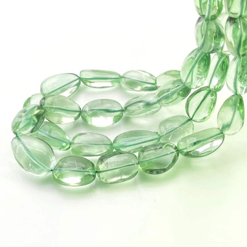 Green Amethyst 14-20mm Smooth Nugget Shape AAA Grade Gemstone Beads Strand - Total 1 Strand of 18 Inch.