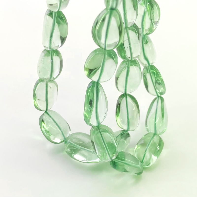Green Amethyst 14-20mm Smooth Nugget Shape AAA Grade Gemstone Beads Strand - Total 1 Strand of 18 Inch.