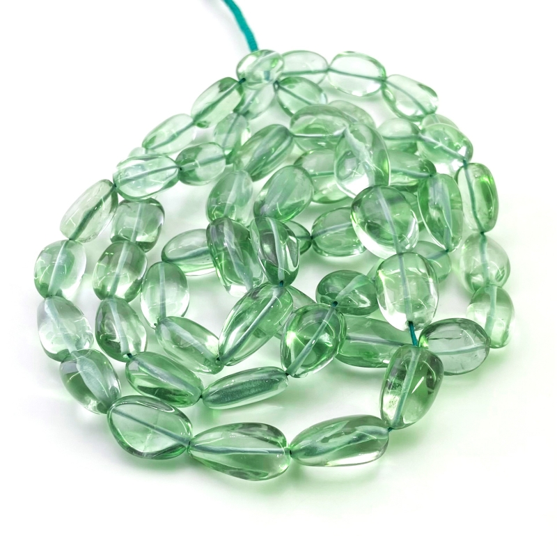 Green Amethyst 14-20mm Smooth Nugget Shape AAA Grade Gemstone Beads Strand - Total 1 Strand of 18 Inch.