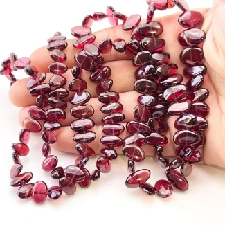 Garnet 8-14mm Smooth Irregular Shape AAA Grade Gemstone Beads Strand - Total 1 Strand of 32 Inch.