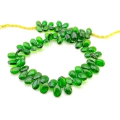 Chrome Diopside 8-9mm Smooth Pear Shape AAA Grade Gemstone Beads Strand - Total 1 Strand of 9 Inch.