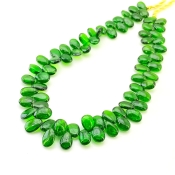 Chrome Diopside 8-9mm Smooth Pear Shape AAA Grade Gemstone Beads Strand - Total 1 Strand of 9 Inch.