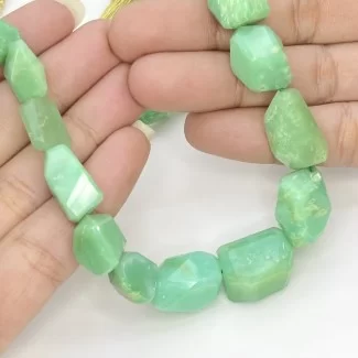 Chrysoprase 6-18mm Step Cut Nugget Shape AA+ Grade Gemstone Beads Strand - Total 1 Strand of 15 Inch.