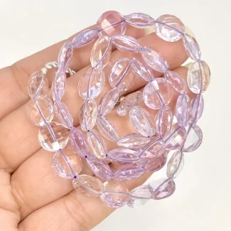 Pink Amethyst 9-9.5mm Briolette Round Shape AAA Grade Gemstone Beads Strand - Total 1 Strand of 16 Inch.