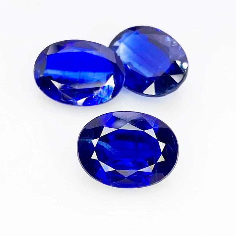 Kyanite Faceted Oval Shape A+ Grade Gemstone Parcel - 13x10-13.5x10mm - 3 Pc. - 19.50 Cts.