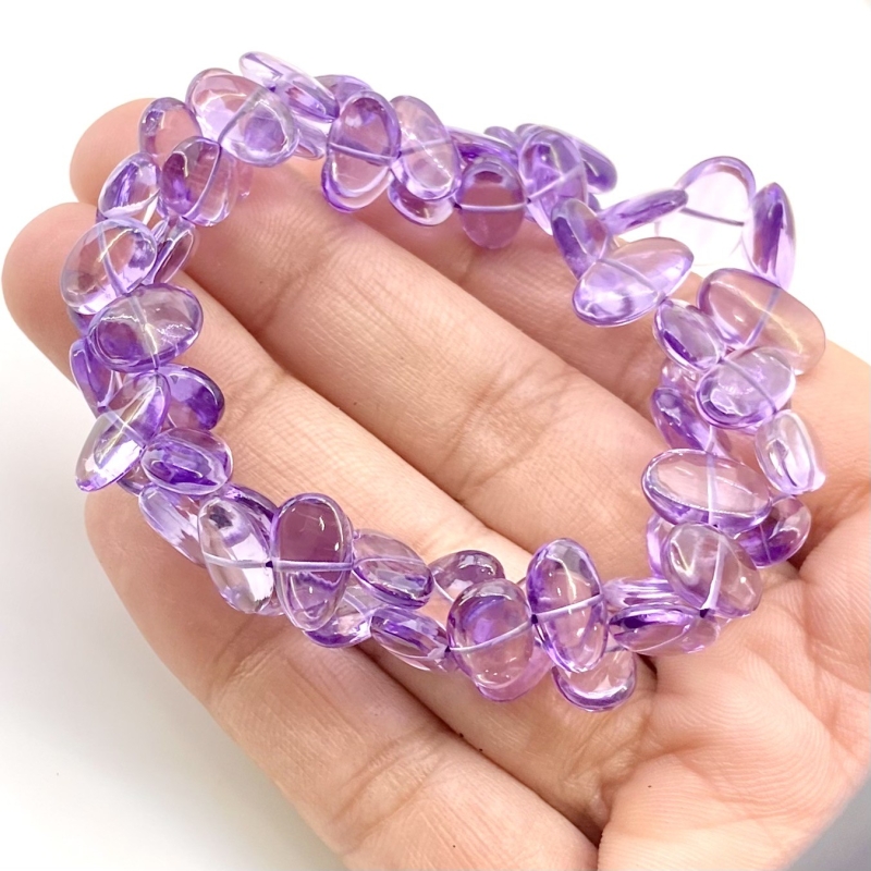 Brazilian Amethyst 10-14mm Smooth Slice Shape AAA Grade Gemstone Beads Strand - Total 1 Strand of 16 Inch.