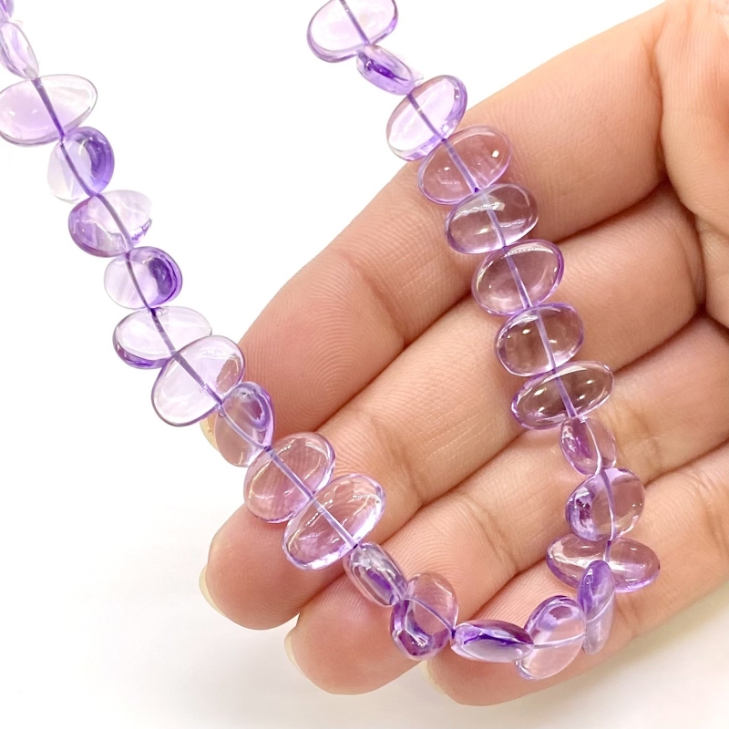 Brazilian Amethyst 10-14mm Smooth Slice Shape AAA Grade Gemstone Beads Strand - Total 1 Strand of 16 Inch.