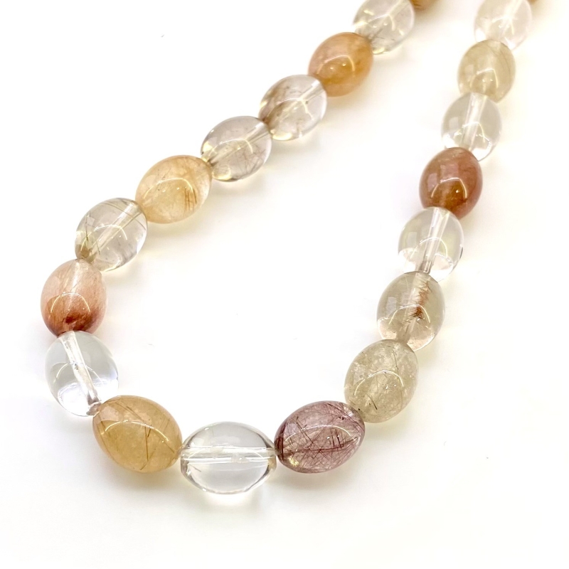 Red Rutile 12.5-13mm Smooth Barrel Shape AA+ Grade Gemstone Beads Strand - Total 1 Strand of 15 Inch.