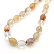 Red Rutile 12.5-13mm Smooth Barrel Shape AA+ Grade Gemstone Beads Strand - Total 1 Strand of 15 Inch.