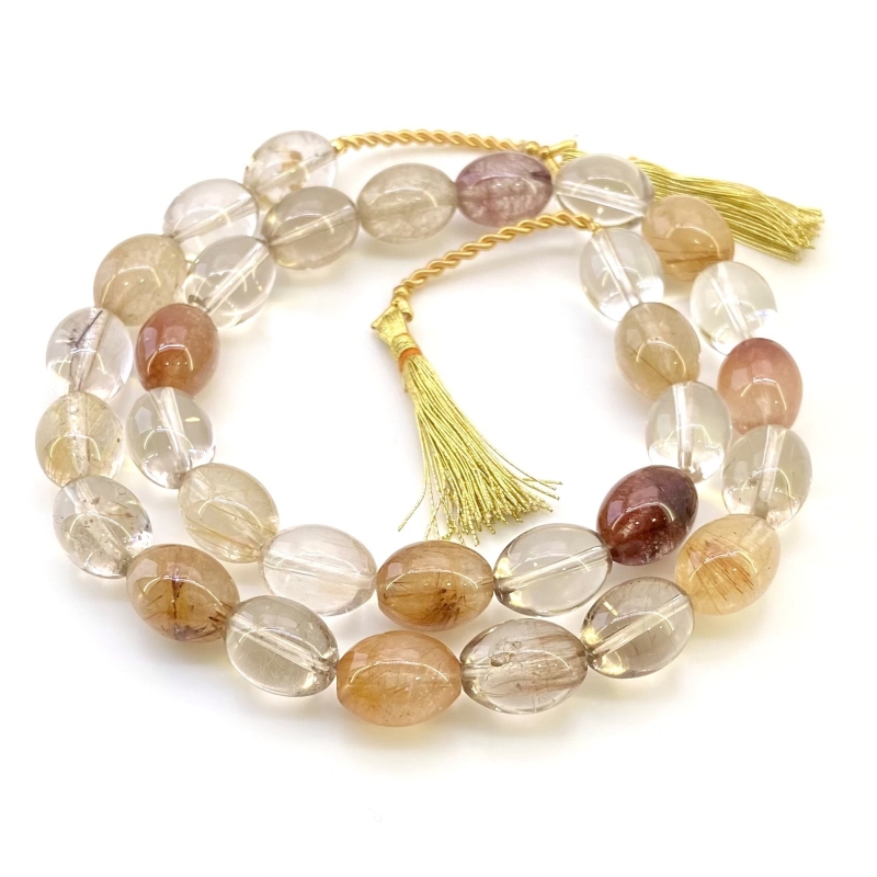 Red Rutile 12.5-13mm Smooth Barrel Shape AA+ Grade Gemstone Beads Strand - Total 1 Strand of 15 Inch.