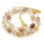 Red Rutile 12.5-13mm Smooth Barrel Shape AA+ Grade Gemstone Beads Strand - Total 1 Strand of 15 Inch.