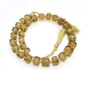 Whisky Quartz 6-10mm Faceted Cube Shape AA+ Grade Gemstone Beads Strand - Total 1 Strand of 10 Inch.