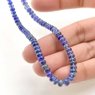 Blue Sapphire 2.5-5mm Smooth Rondelle Shape A+ Grade 19 Inch Long Gemstone Beads Strand