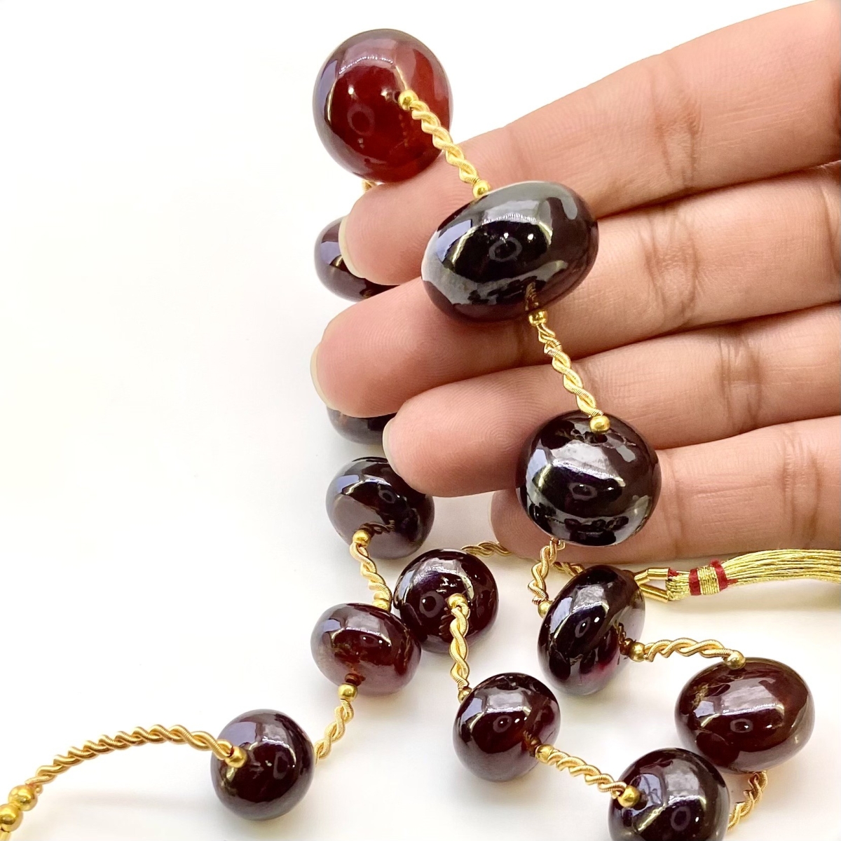 Garnet - Faceted Rondelles – The Bead Shop