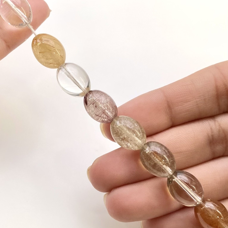 Red Rutile 12.5-13mm Smooth Barrel Shape AA+ Grade Gemstone Beads Strand - Total 1 Strand of 15 Inch.