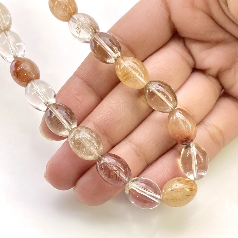 Red Rutile 12.5-13mm Smooth Barrel Shape AA+ Grade Gemstone Beads Strand - Total 1 Strand of 15 Inch.