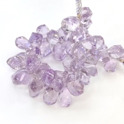 Pink Amethyst 12-16.5mm Briolette Twisted Shape AA+ Grade Gemstone Beads Strand - Total 1 Strand of 8 Inch.