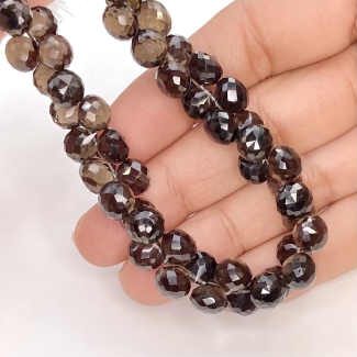 Smoky Quartz 6-7mm Briolette Onion Shape AAA Grade Gemstone Beads Strand - Total 1 Strand of 8 Inch.