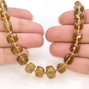 Whisky Quartz 6-10mm Faceted Cube Shape AA+ Grade Gemstone Beads Strand - Total 1 Strand of 10 Inch.