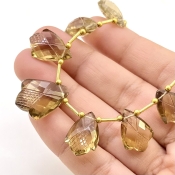 Beer Quartz 10-20mm Carved Fancy Shape AAA Grade Gemstone Beads Layout - Total 1 Strand of 8 Inch.