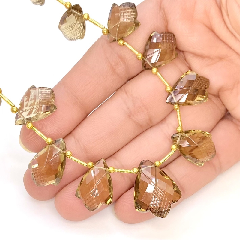 Beer Quartz 10-20mm Carved Fancy Shape AAA Grade Gemstone Beads Layout - Total 1 Strand of 8 Inch.