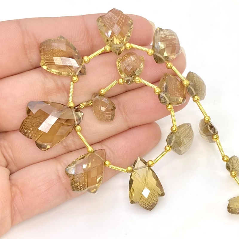 Beer Quartz 10-20mm Carved Fancy Shape AAA Grade Gemstone Beads Layout - Total 1 Strand of 8 Inch.