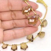 Beer Quartz 10-20mm Carved Fancy Shape AAA Grade Gemstone Beads Layout - Total 1 Strand of 8 Inch.